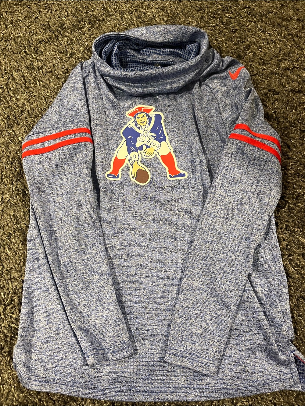 New England Patriots Heathered Blue Vintage Logo Sweatshirt Small NIKE NFL